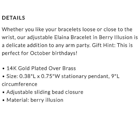 Kendra Scott | Gold Elaina Chain Bracelet - Berry - Picture 4 of 10